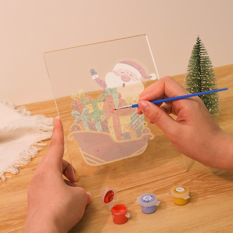 Paint by Numbers Christmas Lamp | Santa Claus