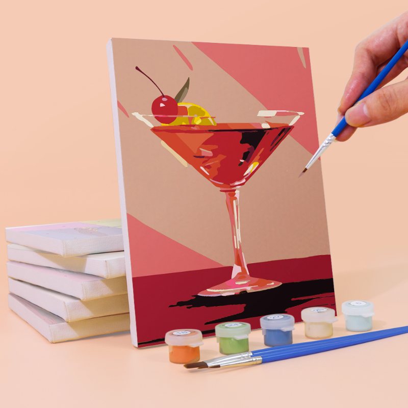 6 Mini Paintings - Fancy Cocktail Set