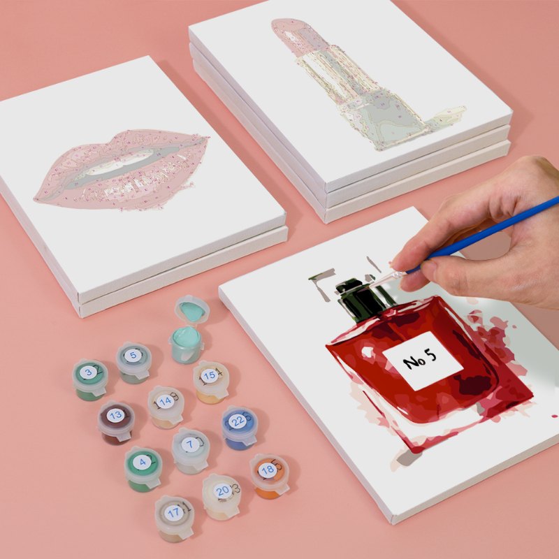 6 Mini Paintings - Red glamour set