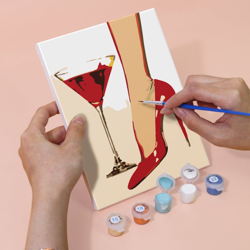 6 Mini Paintings - Fancy Cocktail Set