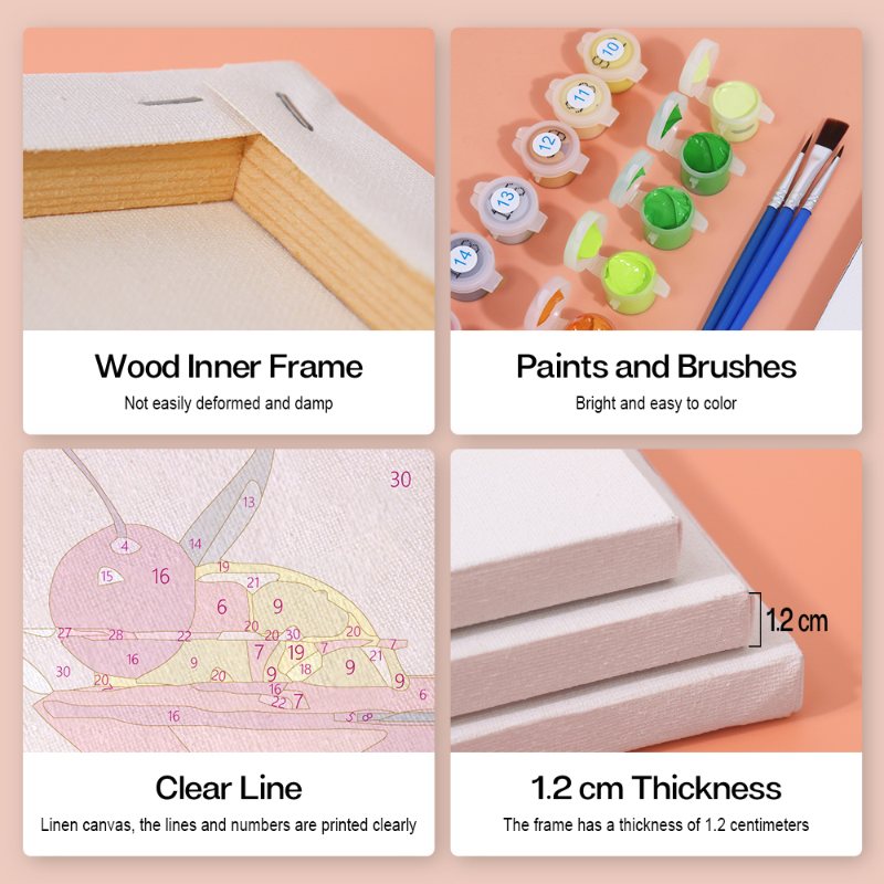 6 Mini Paintings - Fancy Cocktail Set