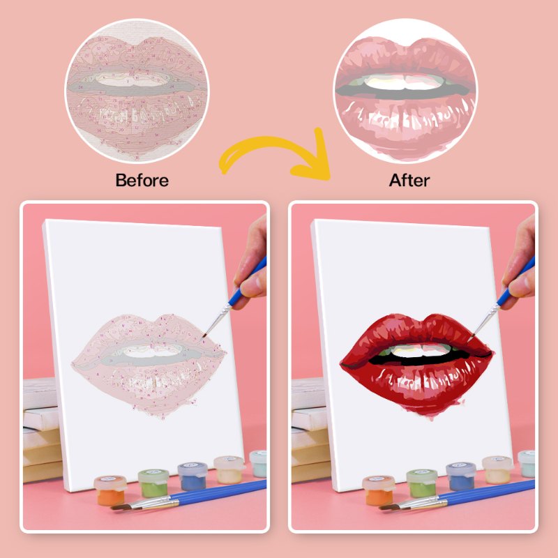 6 Mini Paintings - Red glamour set