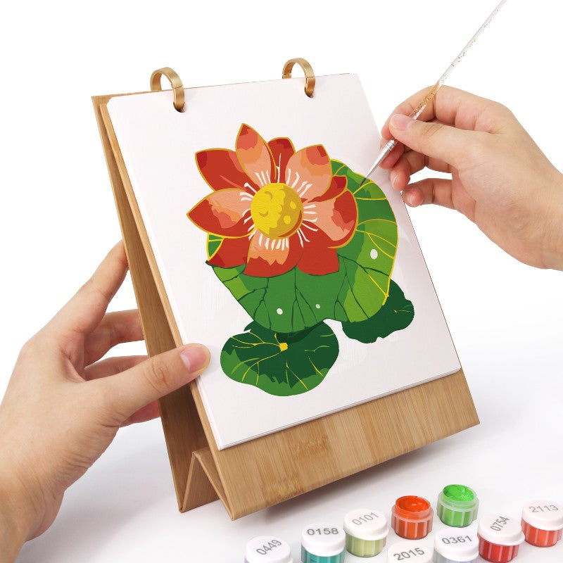 2026 Paint by Numbers desk Calendar | Flowers Edition