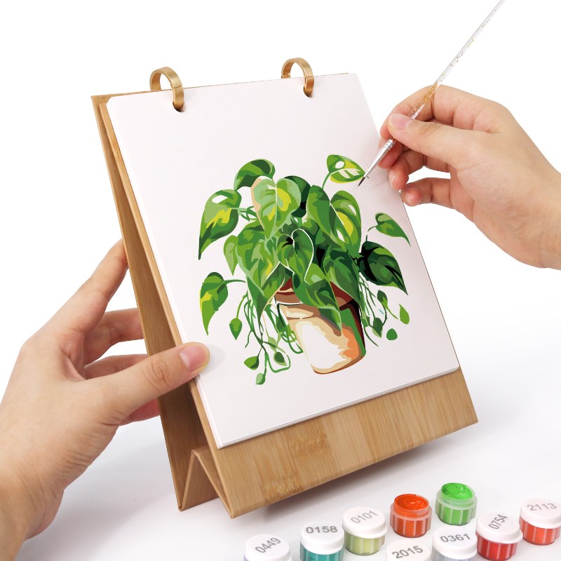 2026 Paint by Numbers desk Calendar | Plants Edition