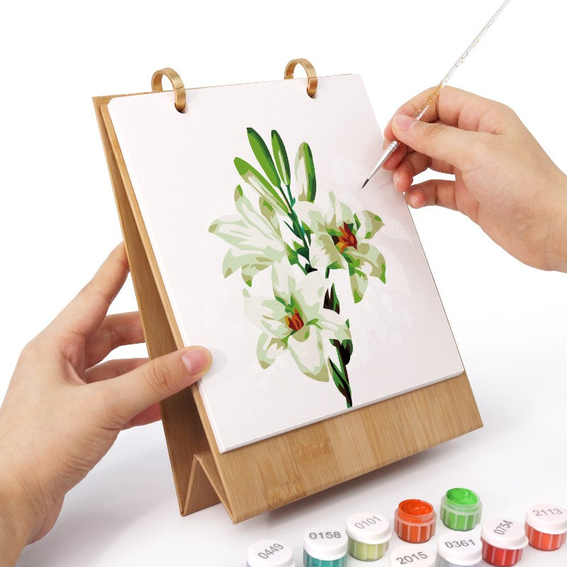 2026 Paint by Numbers desk Calendar | Flowers Edition