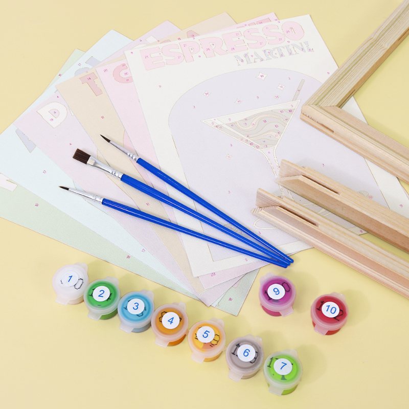 6 Mini Paintings - Sip & Paint Cocktail Set