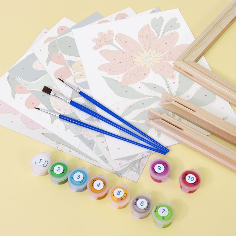 6 Mini Paintings - Gorgeous Flower Set