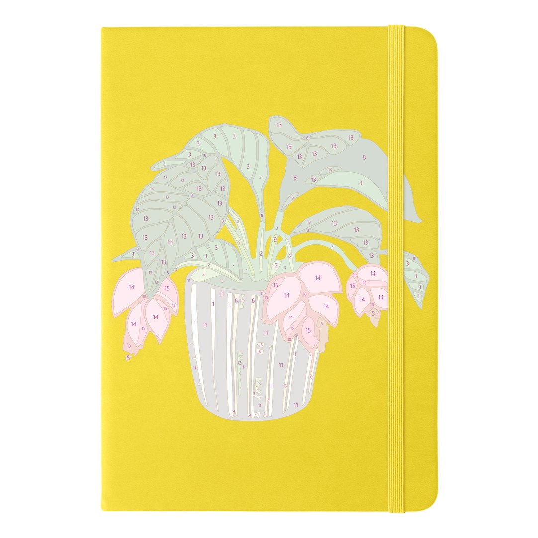 Paint by Number Notebook - Houseplant | 2 Colors