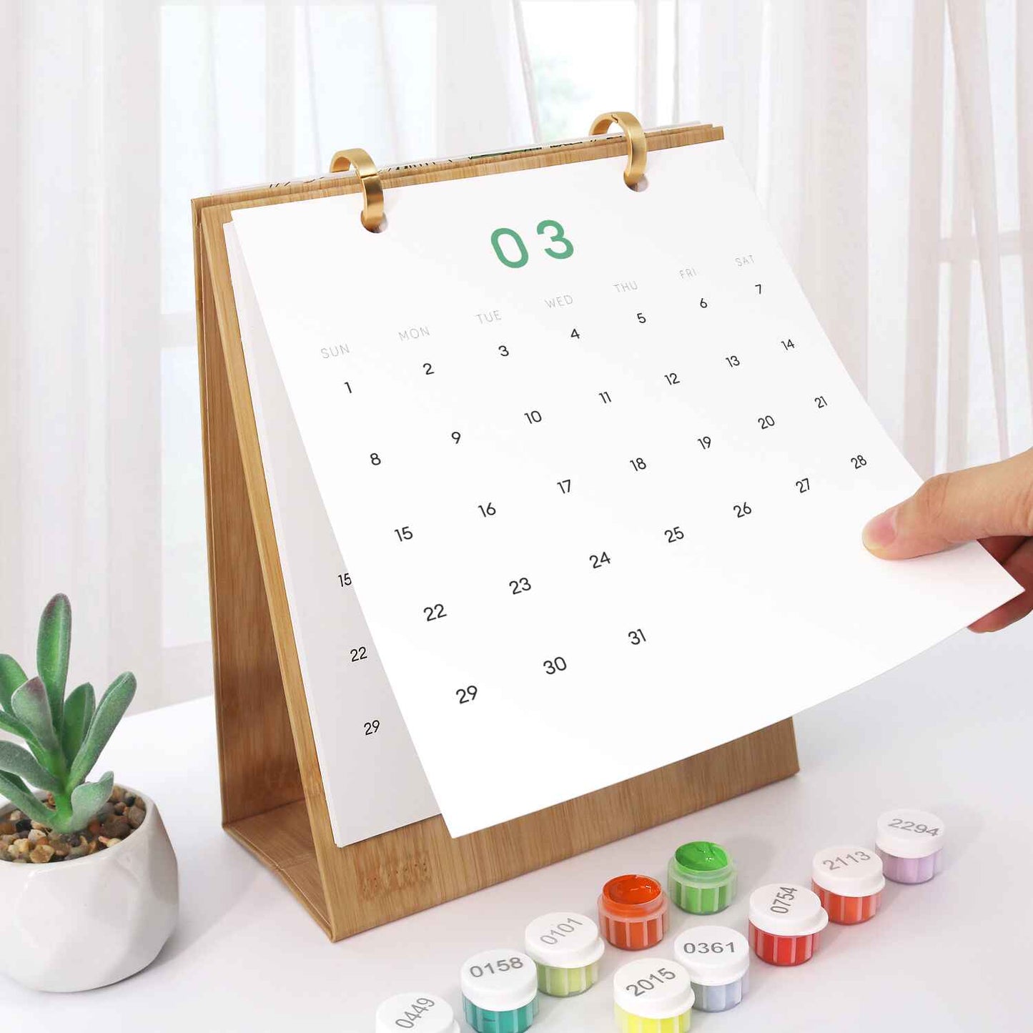 2026 Paint by Numbers desk Calendar | Butterfly Edition