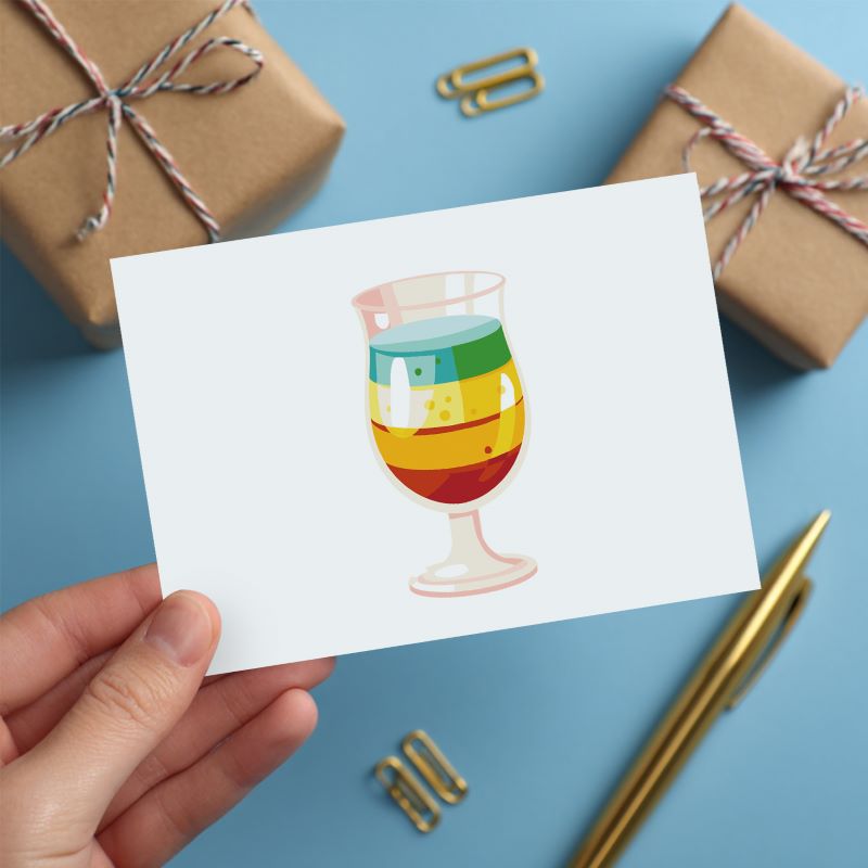 5 Postcards – Cocktail Set | Paint by Number