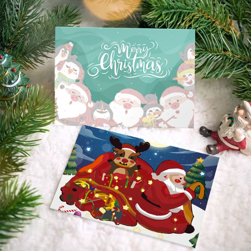 Paint by Numbers Christmas Cards 3 - 6 Pieces
