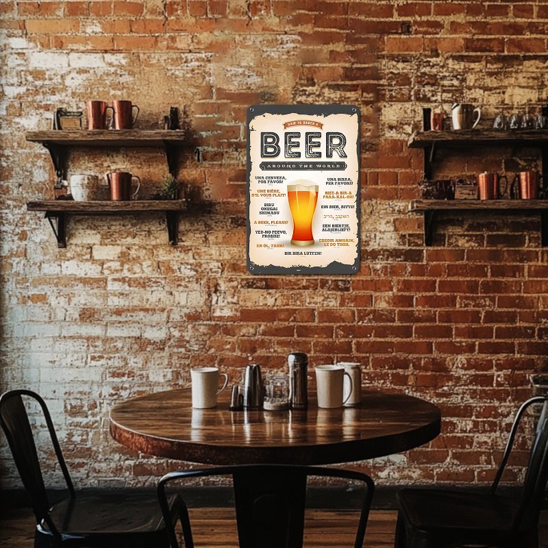 Metal Paint by Number Poster – Beer around the world