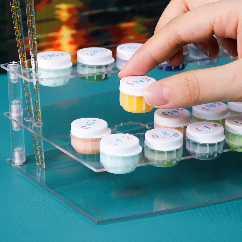 Paint & Brush Holder for Paint by Numbers