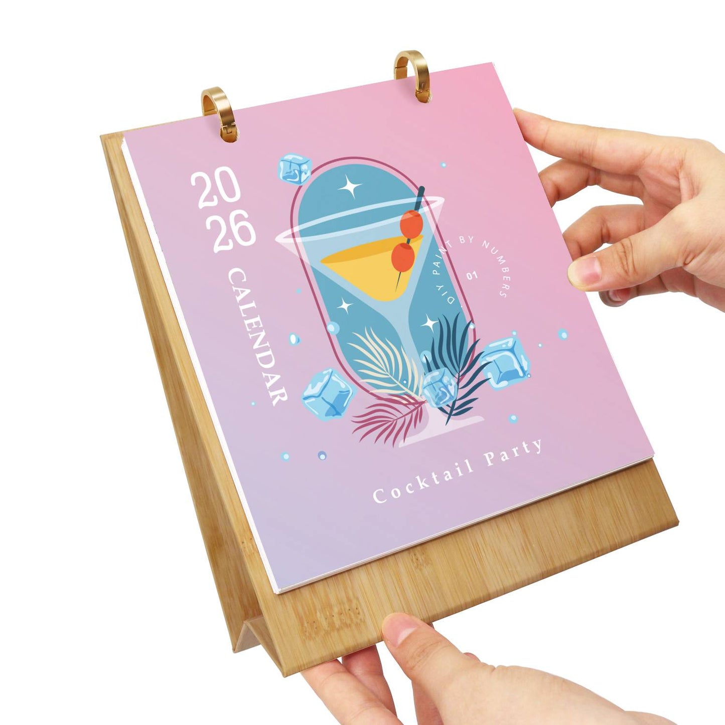 2026 Paint by Numbers desk Calendar | Cocktail Edition