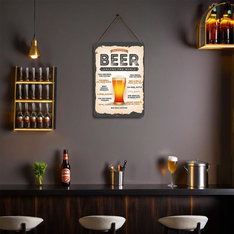 Metal Paint by Number Poster – Beer around the world