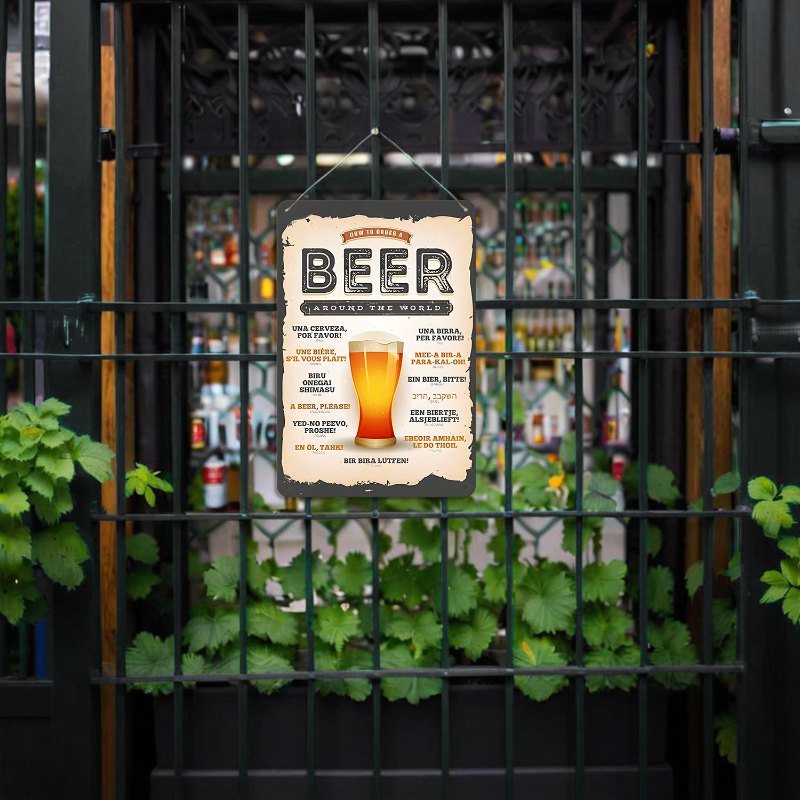 Metal Paint by Number Poster – Beer around the world