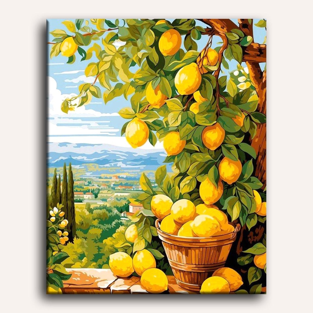 Lemon tree with stunning view | Paint by Numbers