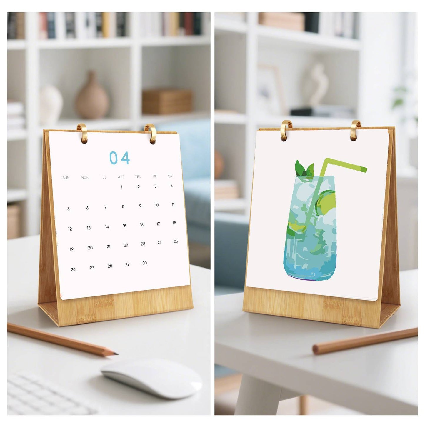 2026 Paint by Numbers desk Calendar | Cocktail Edition
