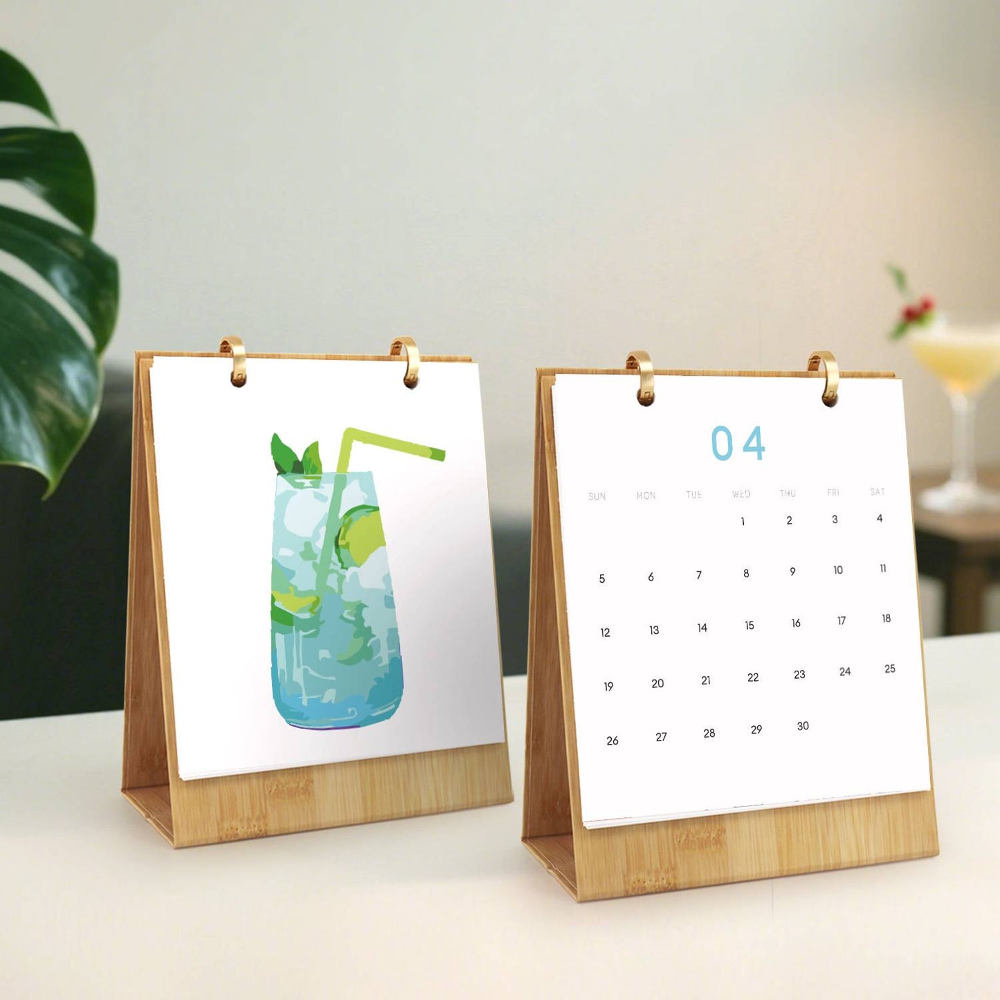 2026 Paint by Numbers desk Calendar | Cocktail Edition