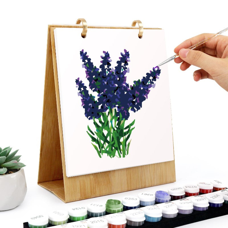 2026 Paint by Numbers desk Calendar | Flowers Edition
