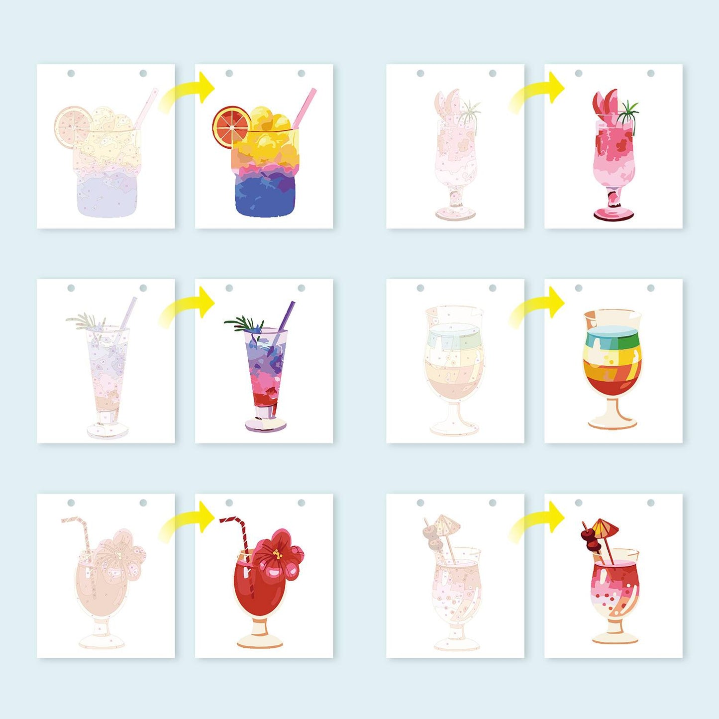 2026 Paint by Numbers desk Calendar | Cocktail Edition