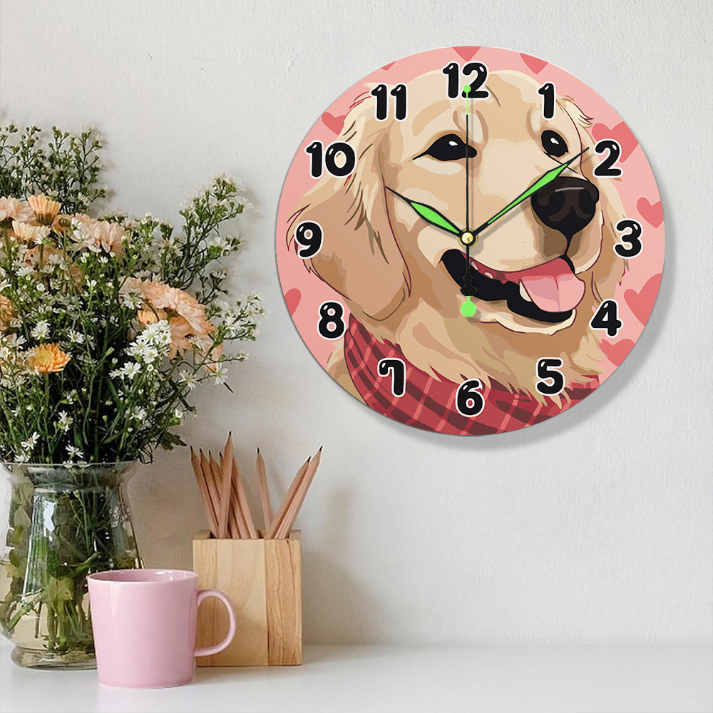 Painting by Numbers Clock – Sweet Dog