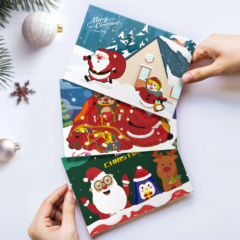 Paint by Numbers Christmas Cards 3 - 6 Pieces