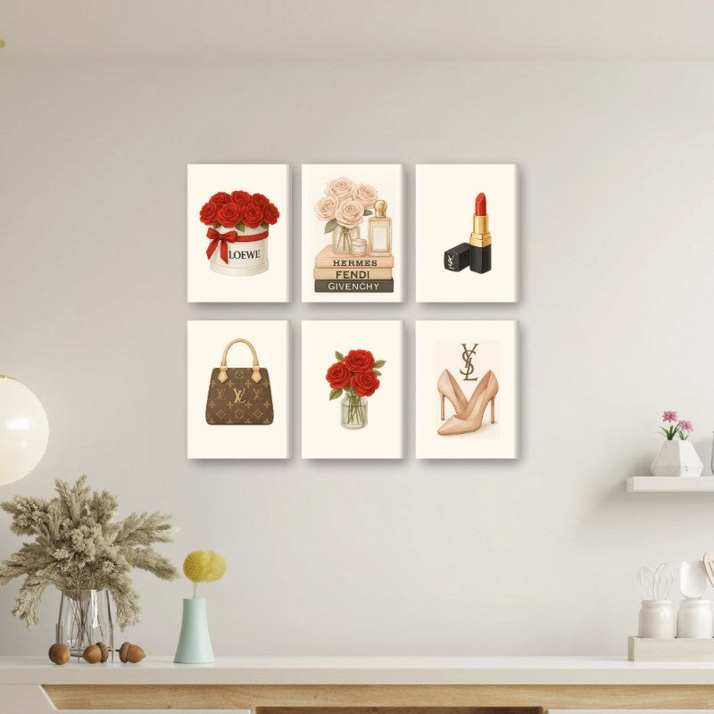 6 Mini Paintings - Elegant brands Set
