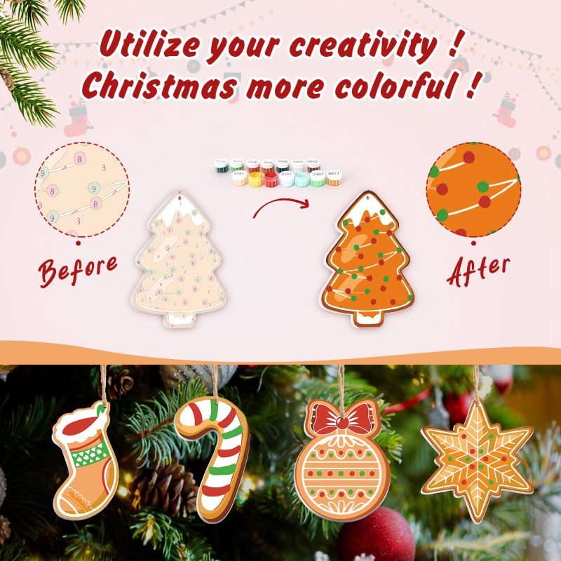 8 Christmas hangers - Gingerbread set