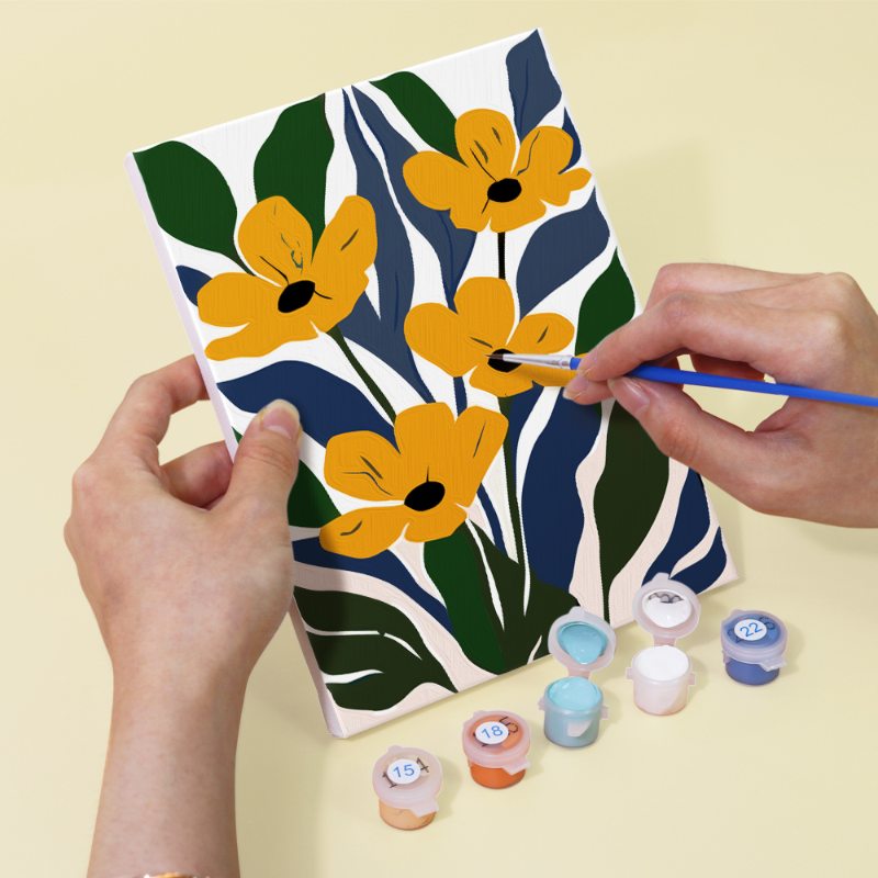 6 Mini Paintings - Gorgeous Flower Set