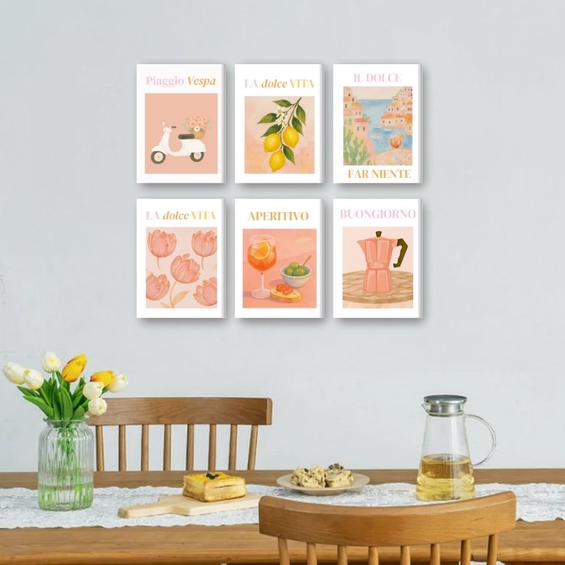 6 Mini Paintings - Italian Vibes Set