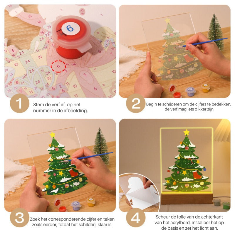 Paint by Numbers Christmas Lamp | Christmas Tree