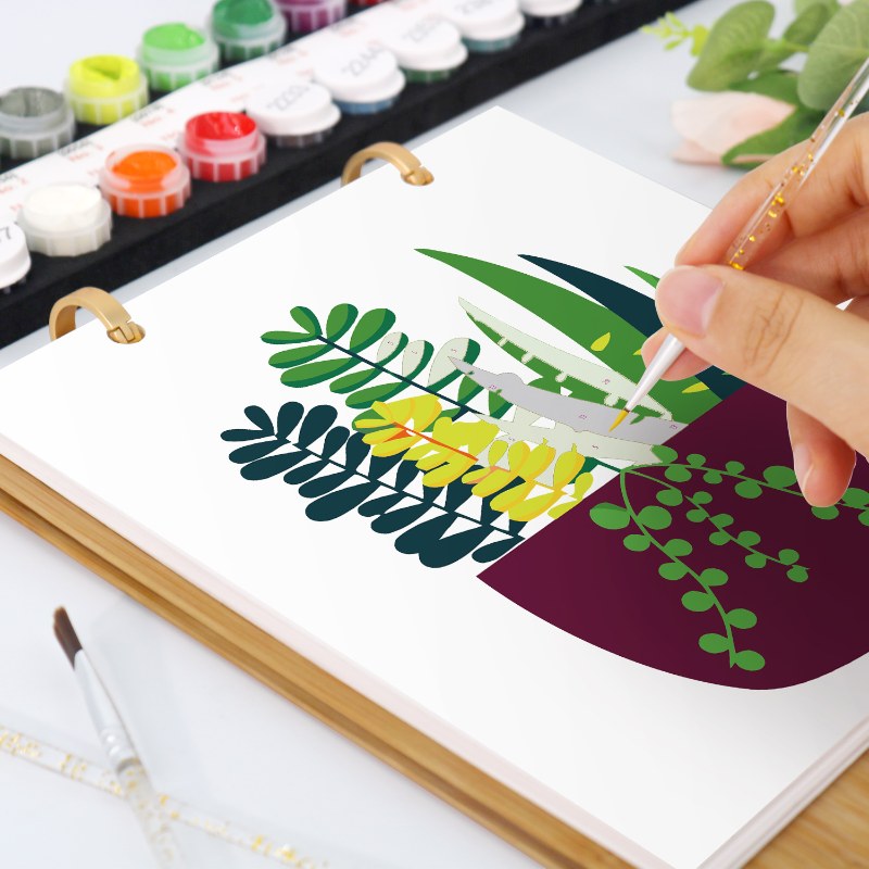 2026 Paint by Numbers desk Calendar | Plants Edition
