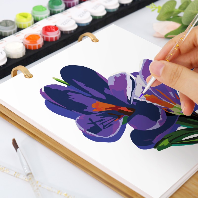 2026 Paint by Numbers desk Calendar | Flowers Edition