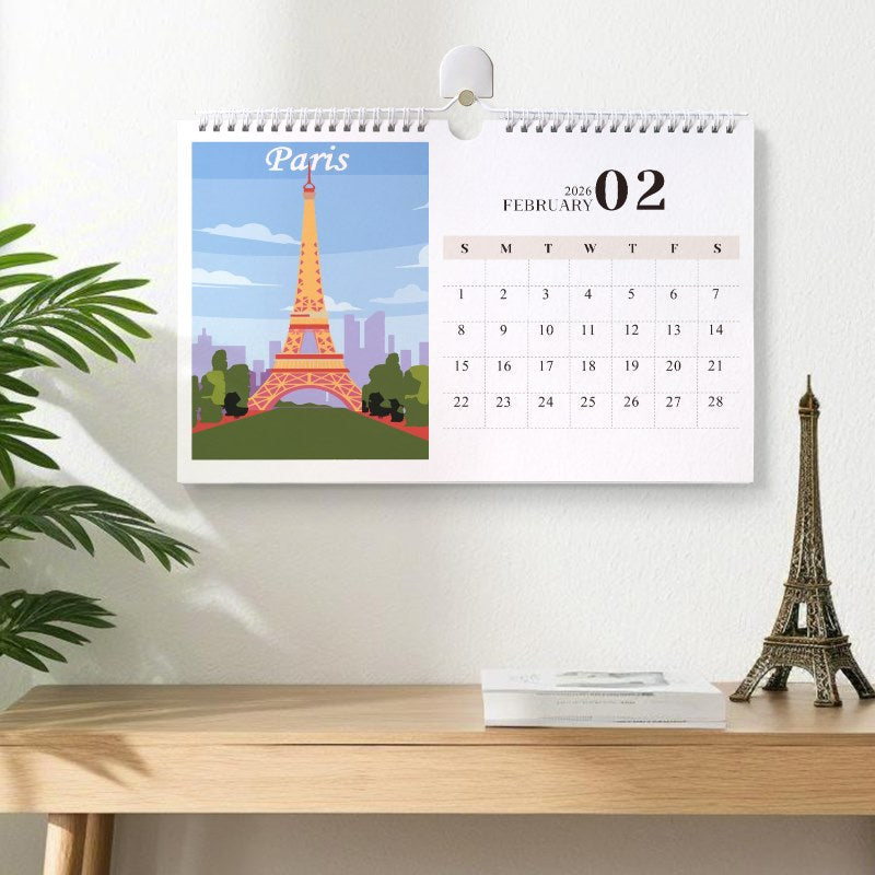 Paint by Numbers Calendar 2026 | Famous Landmarks Edition