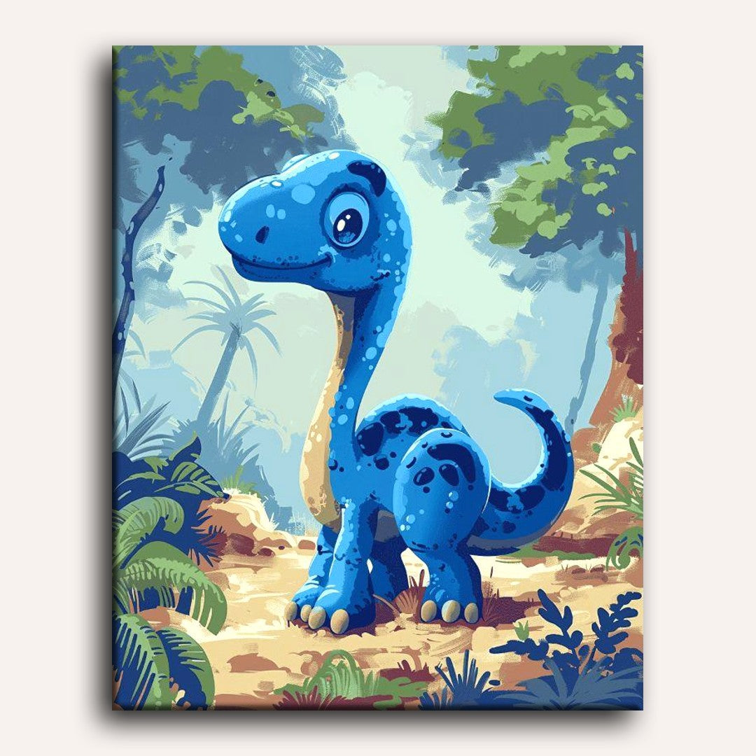 Blue Dinosaur | Paint by Numbers