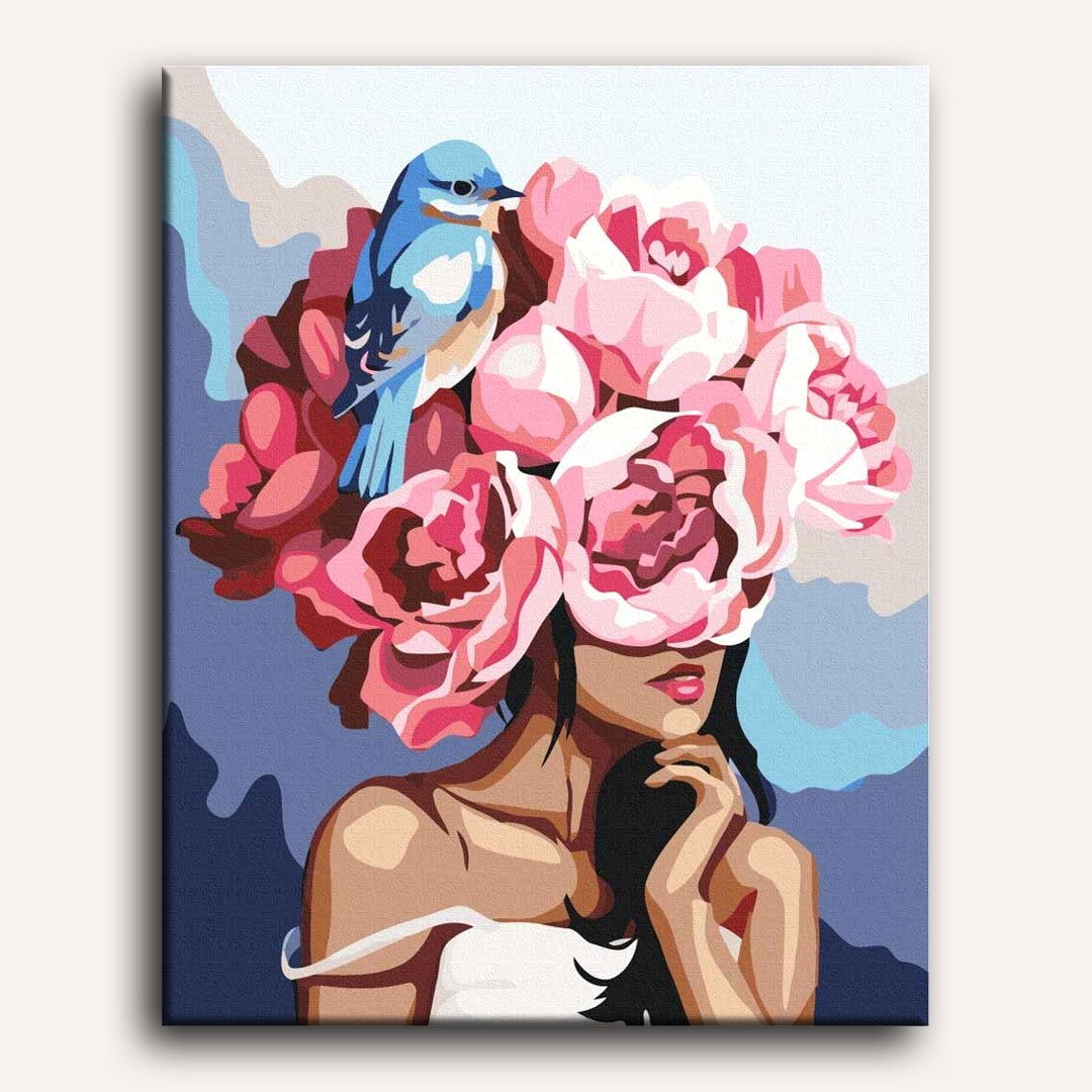 Girl with Flower Head | Paint by Numbers