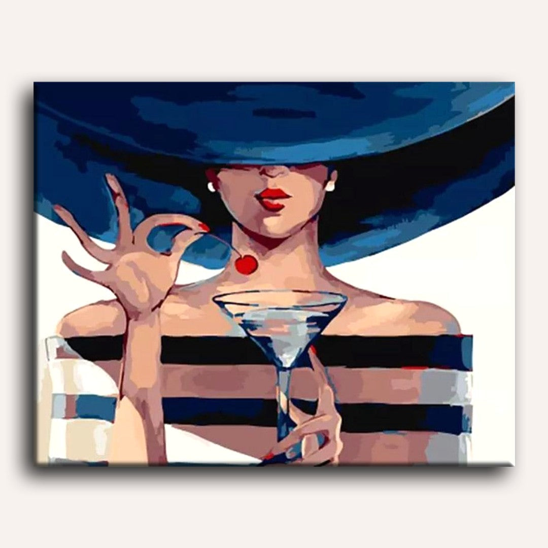 Woman with a Martini | Paint by Numbers