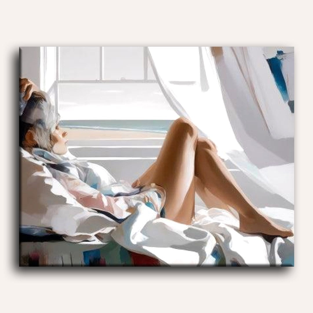 Woman with Sea View | Paint by Numbers