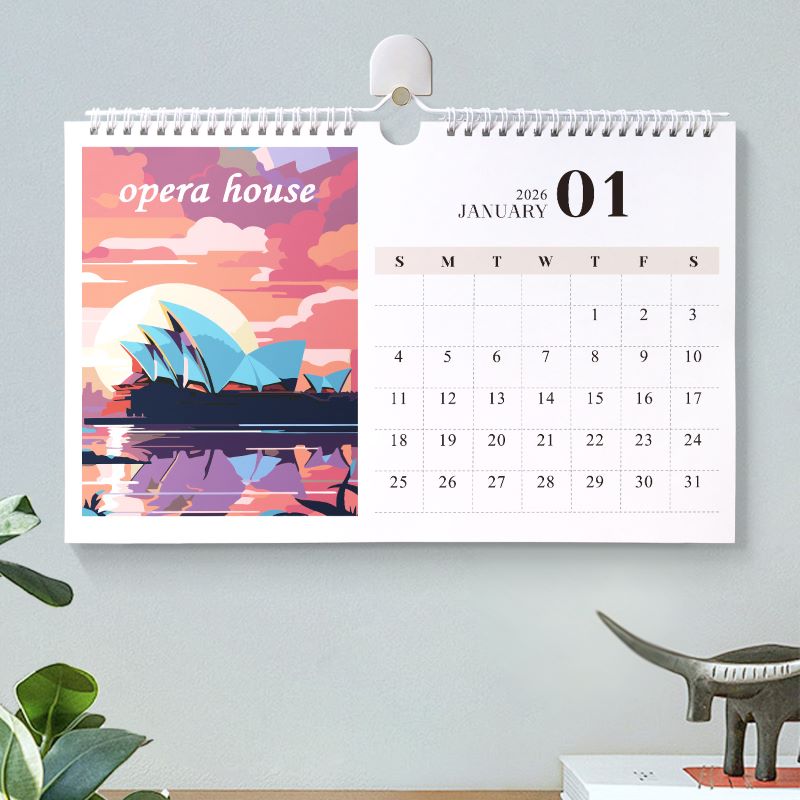 Paint by Numbers Calendar 2026 | Famous Landmarks Edition