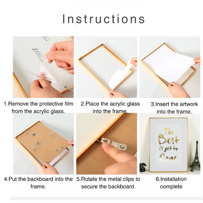 Premium Aluminium Picture Frame for Paint by Numbers - 4 Colors