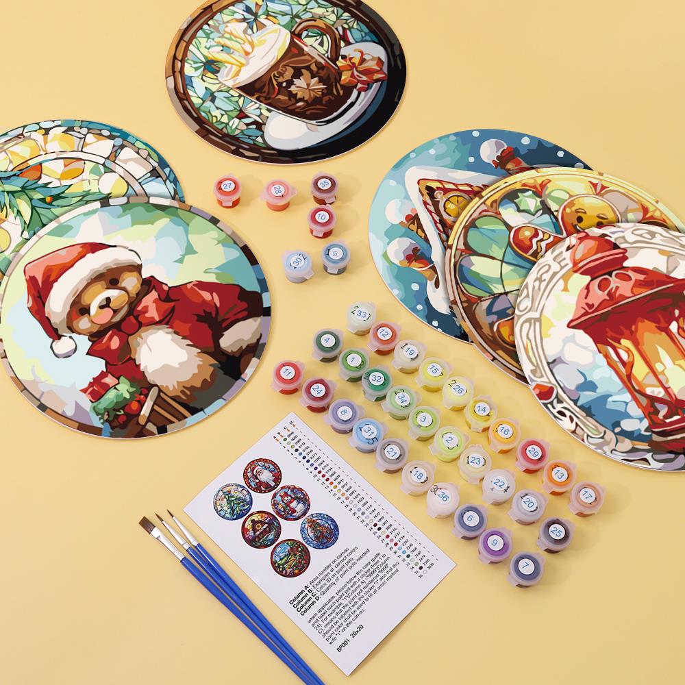 Paint by Numbers - Christmas Placemats 2 | 6 Pieces