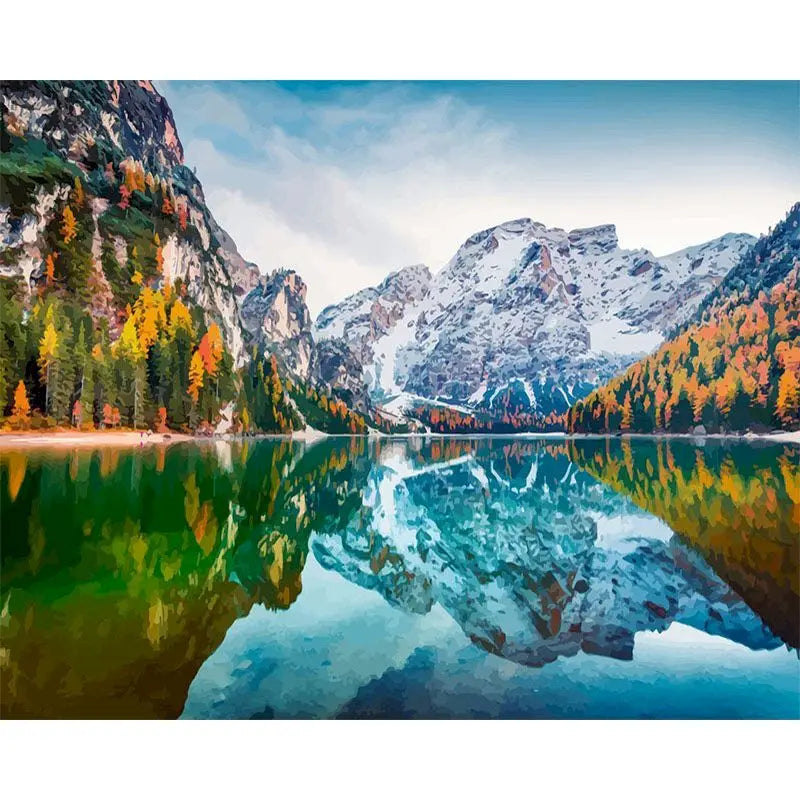 Scenery Paint by Numbers – 40x50cm Canvas Art (Customizable by Paint)