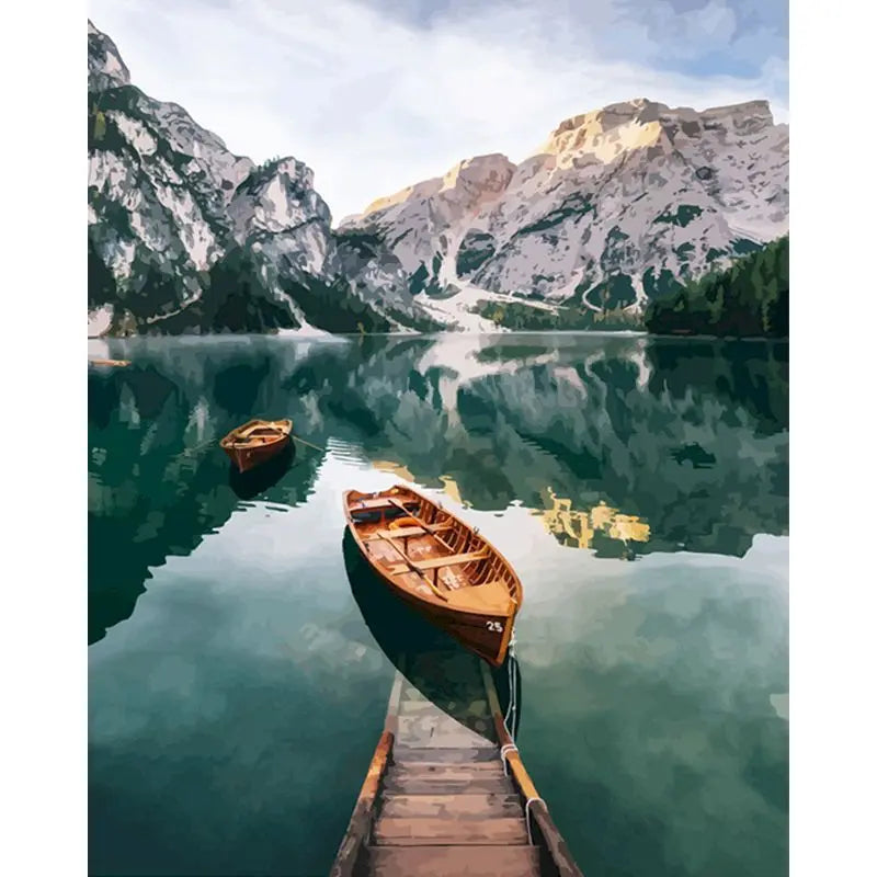 Scenery Paint by Numbers – 40x50cm Canvas Art (Customizable by Paint)