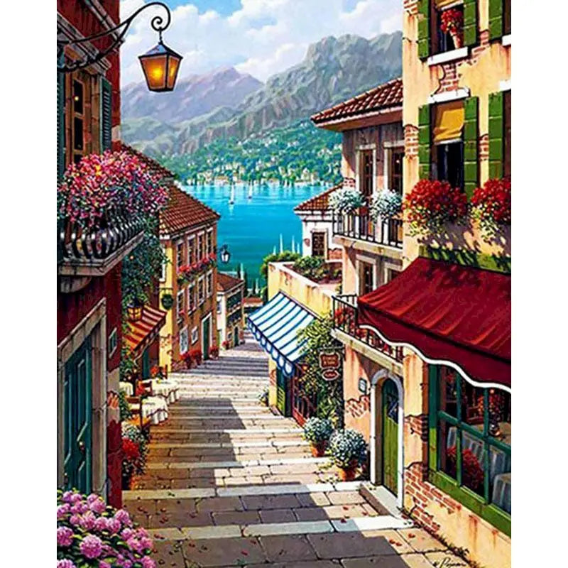 Scenery Paint by Numbers – 40x50cm Canvas Art (Customizable by Paint)