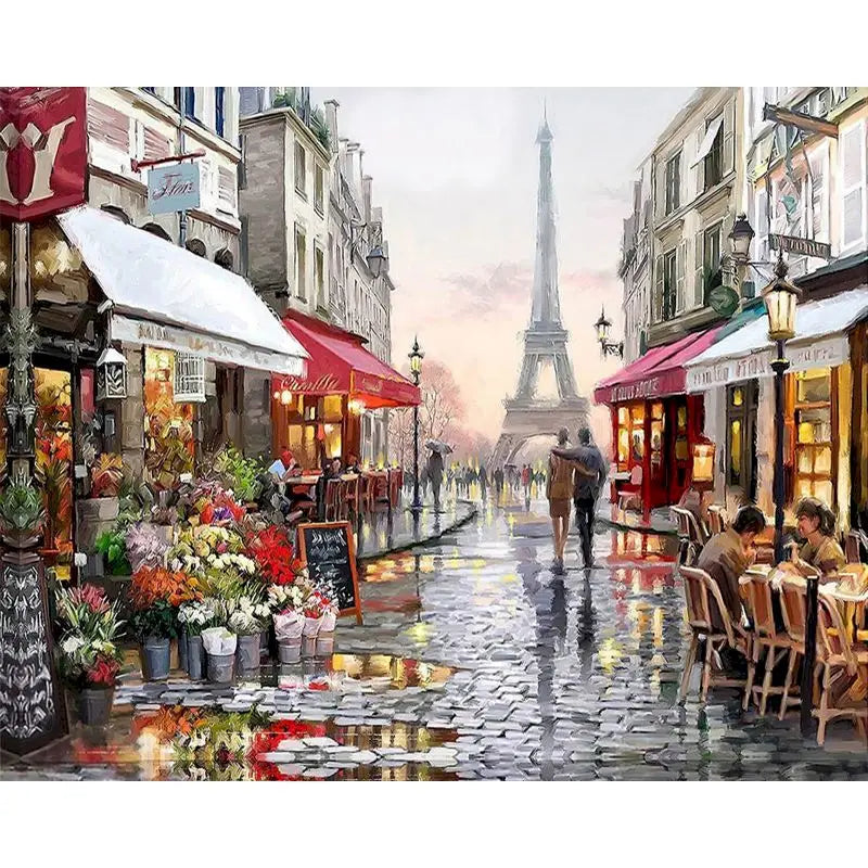 Scenery Paint by Numbers – 40x50cm Canvas Art (Customizable by Paint)