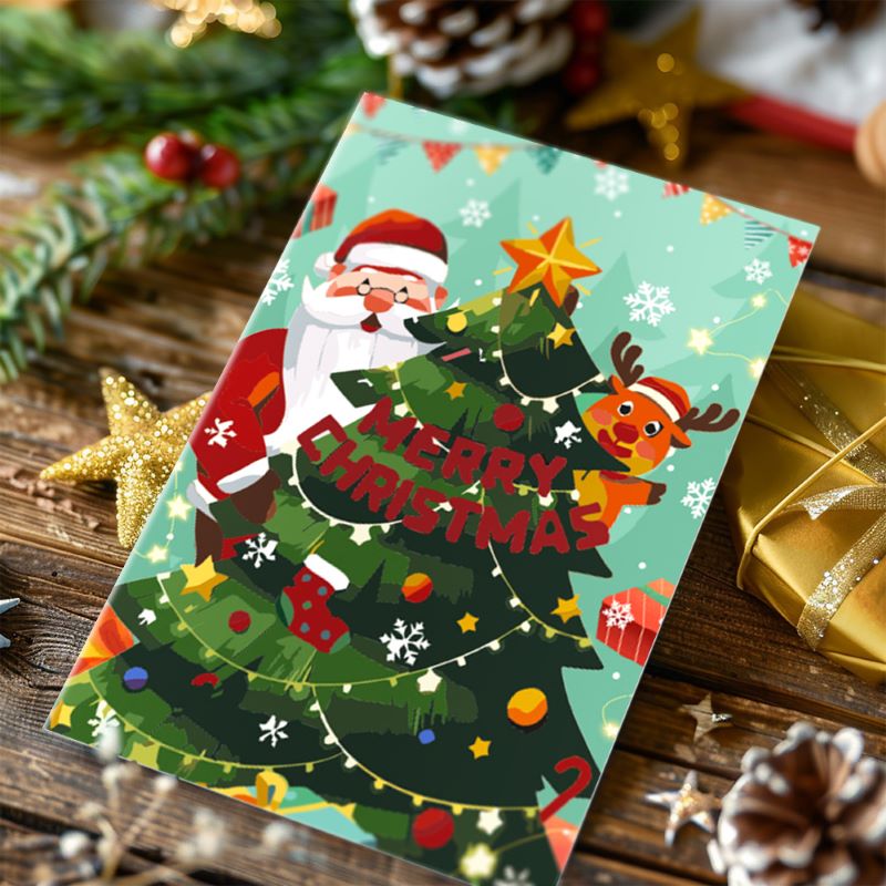 Paint by Number Christmas Cards | 6 Pieces
