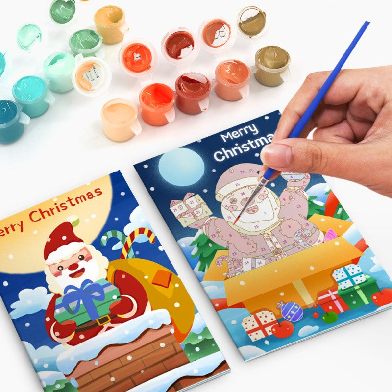 Paint by Number Christmas Cards | 6 Pieces