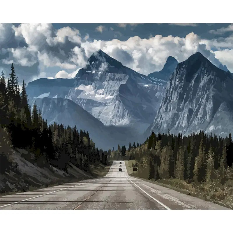 Scenery Paint by Numbers – 40x50cm Canvas Art (Customizable by Paint)