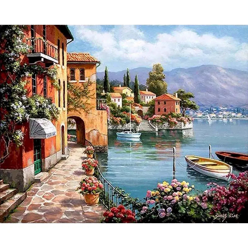 Scenery Paint by Numbers – 40x50cm Canvas Art (Customizable by Paint)
